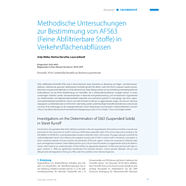 Methodische Untersuchungen Zur Bestimmung Von Afs Feine