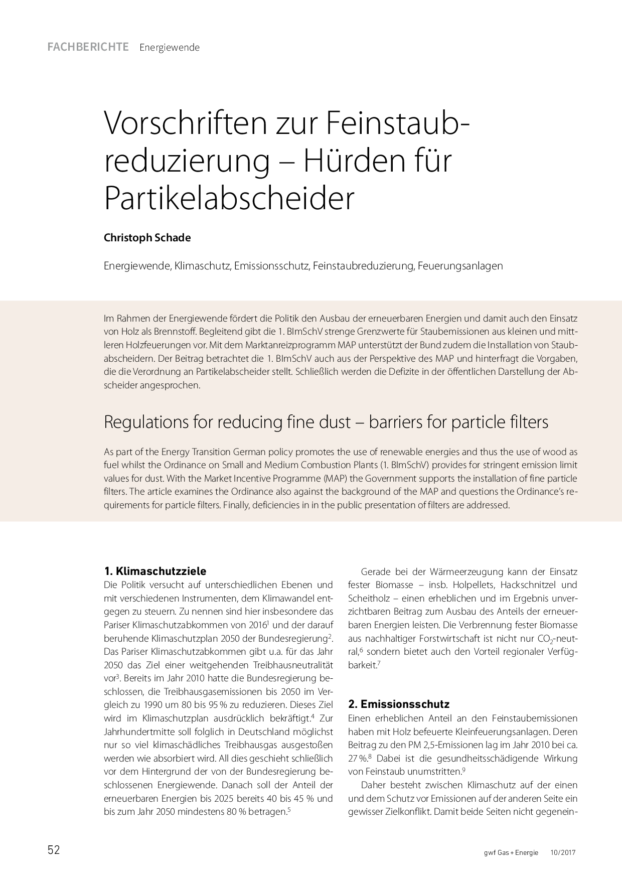 Vorschriften zur Feinstaubreduzierung – Hürden für Partikelabscheider