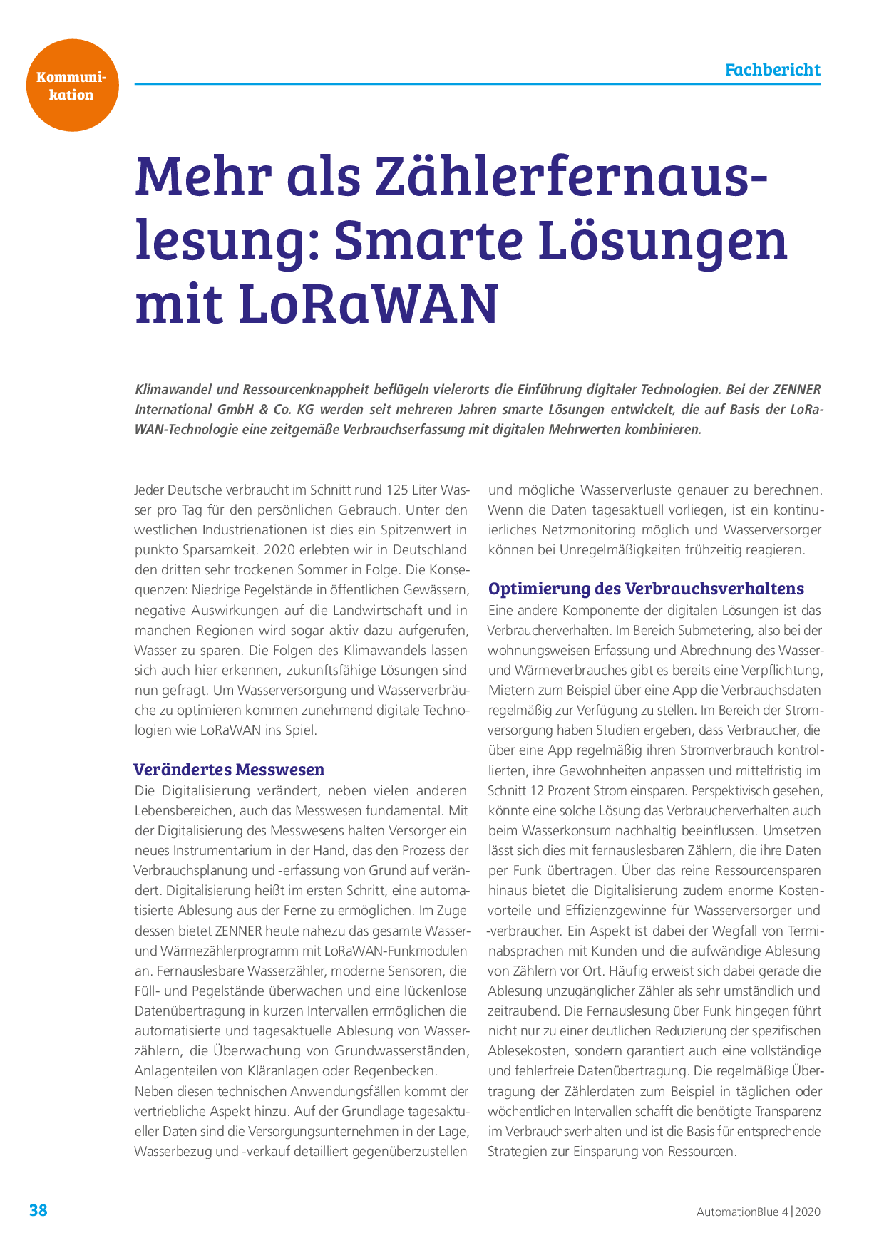 Mehr als Zählerfernauslesung: Smarte Lösungen mit LoRaWAN
