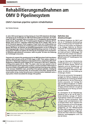 Rehabilitierungsmaßnahmen am OMV D Pipelinesystem