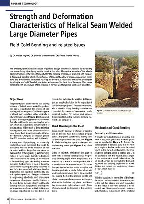 Strength and Deformation Characteristics of Helical Seam Welded Large Diameter Pipes