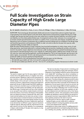 Full Scale Investigation on Strain Capacity of High Grade Large Diameter Pipes