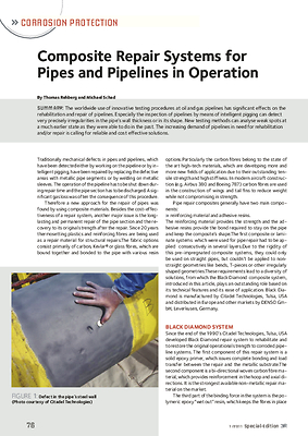 Composite Repair Systems for Pipes and Pipelines in Operation