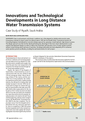 Innovations and Technological Developments in Long Distance Water Transmission Systems