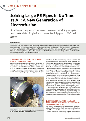 Joining Large PE Pipes in No Time at All: A New Generation of Electrofusion