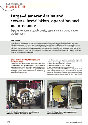 Large-diameter drains and sewers: installation, operation and maintenance