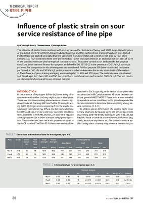 Influence of plastic strain on sour service resistance of line pipe