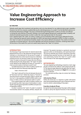 Value Engineering Approach to Increase Cost Efficiency