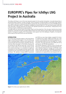 EUROPIPE’s Pipes for Ichthys LNG Project in Australia