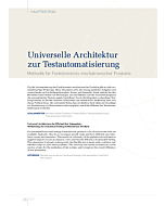 Universelle Architektur zur Testautomatisierung