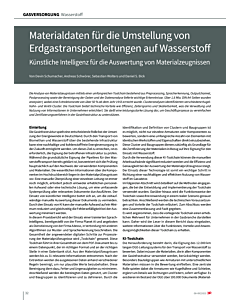 Materialdaten für die Umstellung von Erdgastransportleitungen auf Wasserstoff