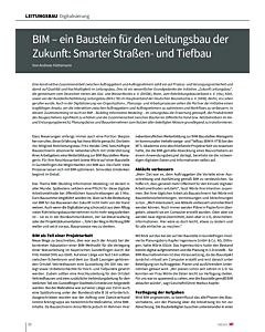 BIM – ein Baustein für den Leitungsbau der Zukunft: Smarter Straßen- und Tiefbau