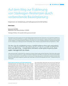 Auf dem Weg zur Etablierung von Starkregen-Resilienzen durch vorbereitende Bauleitplanung