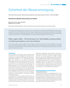 Sicherheit der Wasserversorgung