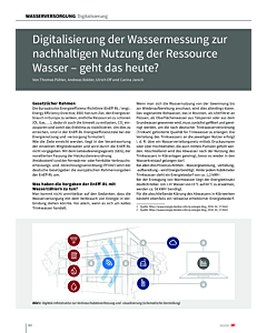 Digitalisierung der Wassermessung zur nachhaltigen Nutzung der Ressource Wasser – geht das heute?