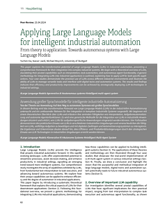 Applying Large Language Models for intelligent industrial automation
