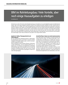 BIM im Rohrleitungsbau: Viele Vorteile, aber noch einige Hausaufgaben zu erledigen