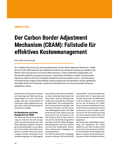 Der Carbon Border Adjustment Mechanism (CBAM): Fallstudie für effektives Kostenmanagement
