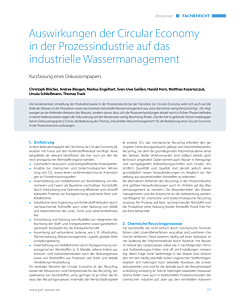 Auswirkungen der Circular Economy in der Prozessindustrie auf das industrielle Wassermanagement