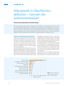 Mikroplastik in Oberflächenabflüssen – Grenzen der Sedimentierbarkeit