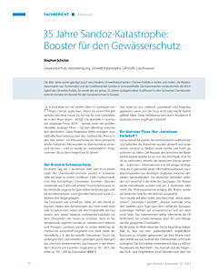 35 Jahre Sandoz-Katastrophe: Booster für den Gewässerschutz