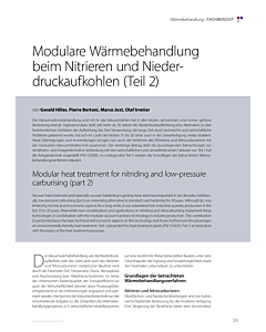 Modulare Wärmebehandlung beim Nitrieren und Niederdruckaufkohlen (Teil 2)