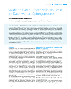 Validierte Daten – Essenzieller Baustein im Datenwertschöpfungsprozess