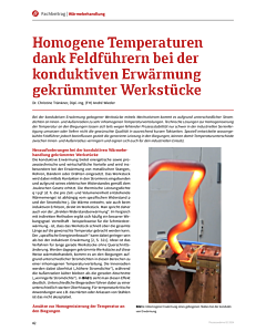 Homogene Temperaturen dank Feldführern bei der konduktiven Erwärmung gekrümmter Werkstücke