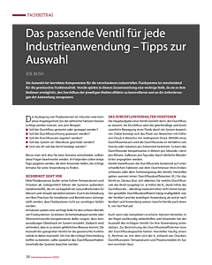Das passende Ventil für jede Industrieanwendung – Tipps zur Auswahl