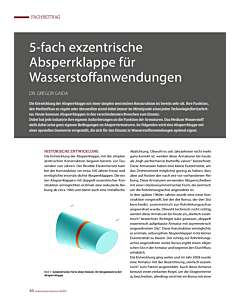 5-fach exzentrische Absperrklappe für Wasserstoffanwendungen