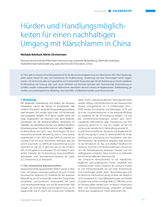 Hürden und Handlungsmöglichkeiten für einen nachhaltigen Umgang mit Klärschlamm in China