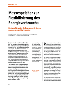 Massespeicher zur Flexibilisierung des Energieverbrauchs