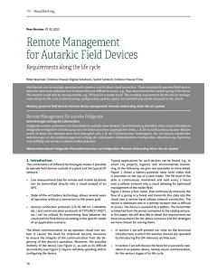 Remote Management for Autarkic Field Devices