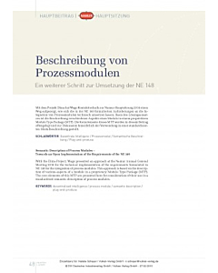 Beschreibung von Prozessmodulen