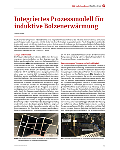Integriertes Prozessmodell für induktive Bolzenerwärmung