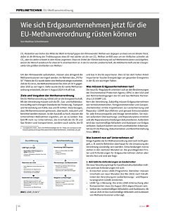 Wie sich Erdgasunternehmen jetzt für die EU-Methanverordnung rüsten können