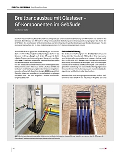 Breitbandausbau mit Glasfaser – Gf-Komponenten im Gebäude