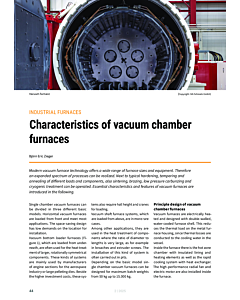 Characteristics of vacuum chamber furnaces
