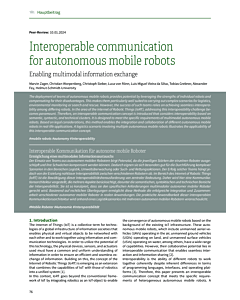 Interoperable communication for autonomous mobile robots