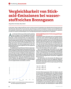 Vergleichbarkeit von Stickoxid-Emissionen bei wasserstoffreichen Brenngasen
