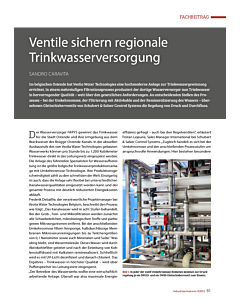 Ventile sichern regionale Trinkwasserversorgung
