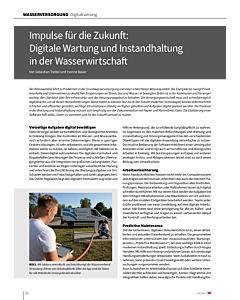 Impulse für die Zukunft: Digitale Wartung und Instandhaltung in der Wasserwirtschaft