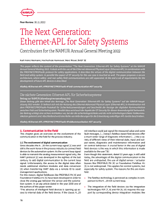 The Next Generation: Ethernet-APL for Safety Systems