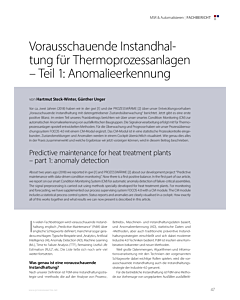 Vorausschauende Instandhaltung für Thermoprozessanlagen – Teil 1: Anomalieerkennung