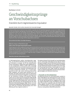 Geschwindigkeitssprünge an Vorschubachsen