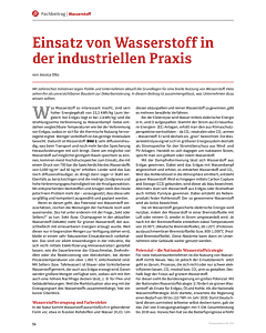 Einsatz von Wasserstoff in der industriellen Praxis