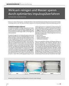 Wirksam reinigen und Wasser sparen durch optimiertes Impulsspülverfahren