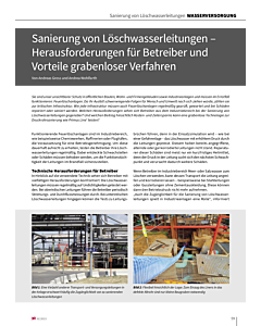 Sanierung von Löschwasserleitungen – Herausforderungen für Betreiber und Vorteile grabenloser Verfahren
