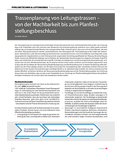 Trassenplanung von Leitungstrassen – von der Machbarkeit bis zum Planfeststellungsbeschluss