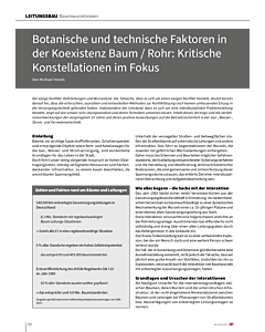 Botanische und technische Faktoren in der Koexistenz Baum / Rohr: Kritische Konstellationen im Fokus